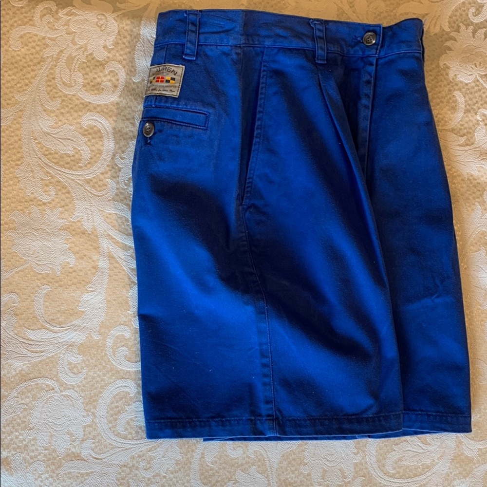 Ralph Lauren Blue Flat Front Shorts
